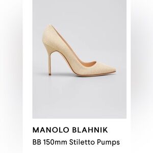 Manolo Blahnik Cream Stiletto Pumps